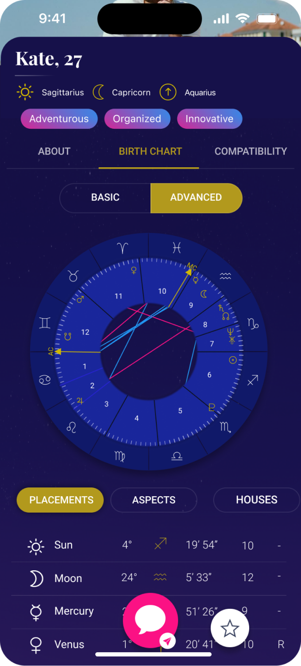 NUiT App, Astrology dating app